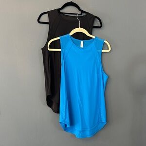 lululemon athletica Black and Blue Tank Tops